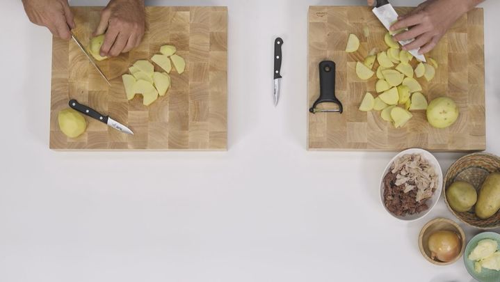 Receta de tortilla de patatas y croquetas al estilo Almeida