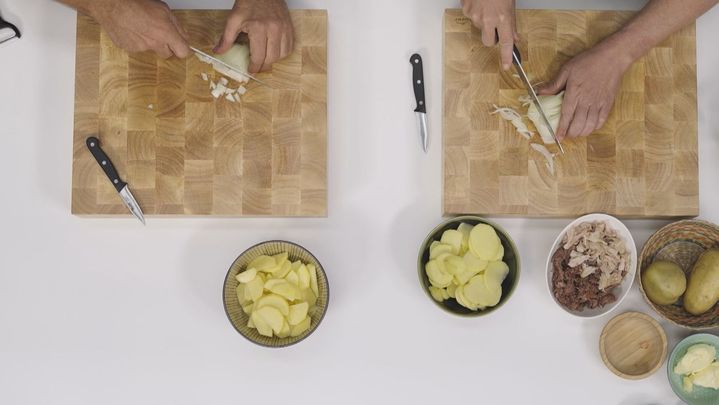 Receta de tortilla de patatas y croquetas al estilo Almeida