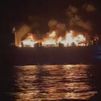Arde un crucero con 288 personas a bordo en las costas de Grecia