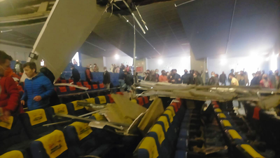 Imágenes de la caída del techo del auditorio del Parque de Atracciones de Madrid