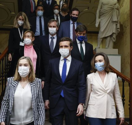 Así llegó Casado al Congreso / EFE
