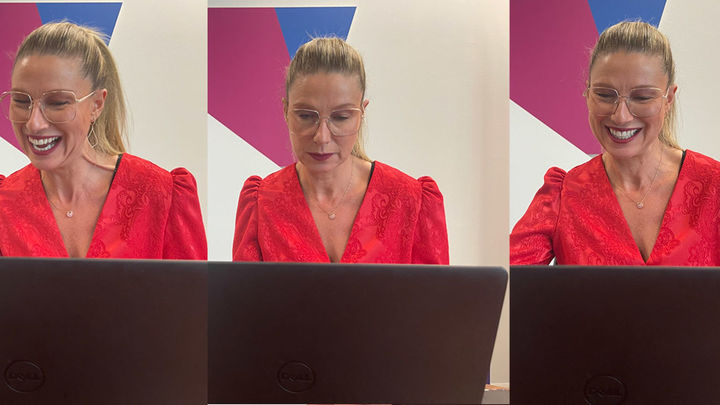 Anne Igartiburu, durante el Encuentro Digital de Telemadrid.es / Telemadrid