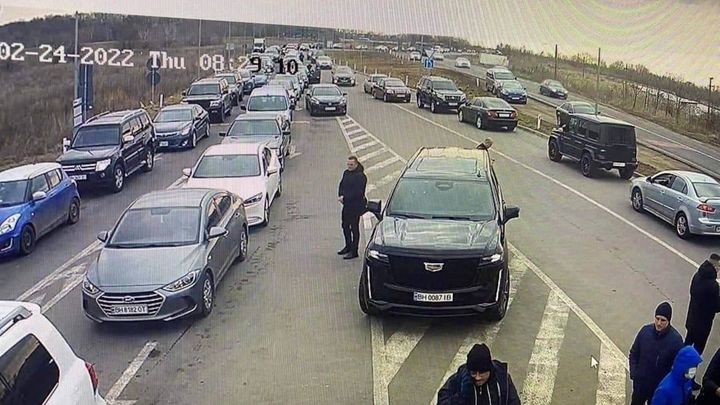 Atasco para entrar en Moldavia desde Ucrania / Cámaras de Tráfico
