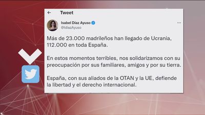 Ayuso se solidariza con los 23.000 madrileños ucranianos