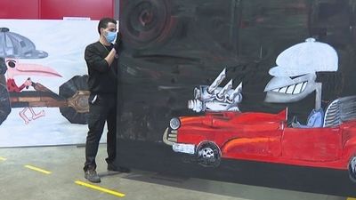 Las pinturas de Abdul Vas llegan a Madrid al más puro estilo de rock