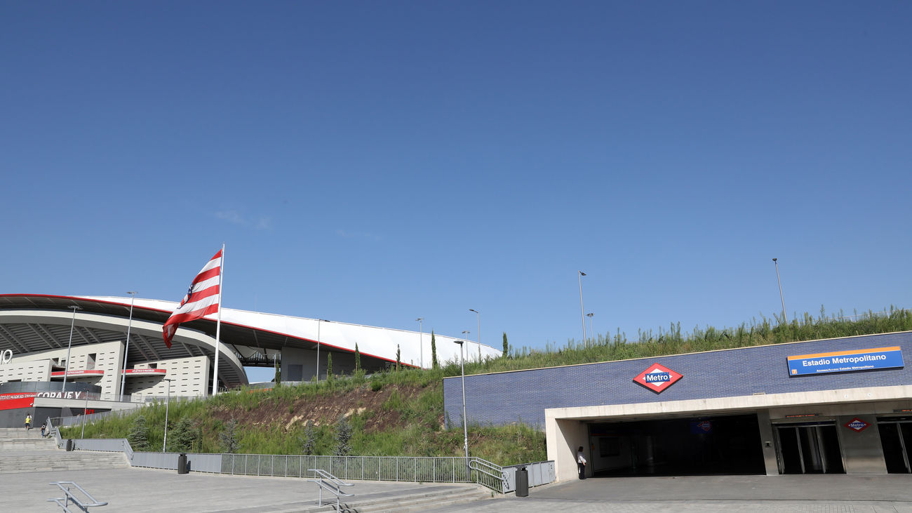 Estación de metro junto al estadio Wanda Metropolitano