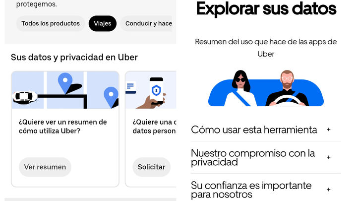 Pantalla de la app Uber02 / REDACCIÓN
