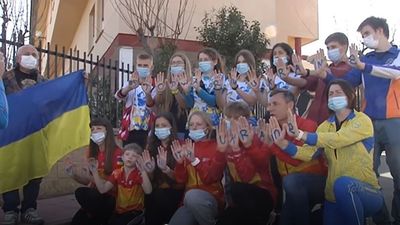 14 deportistas ucranios 'atrapados' en Ávila con el corazón y el alma en su país