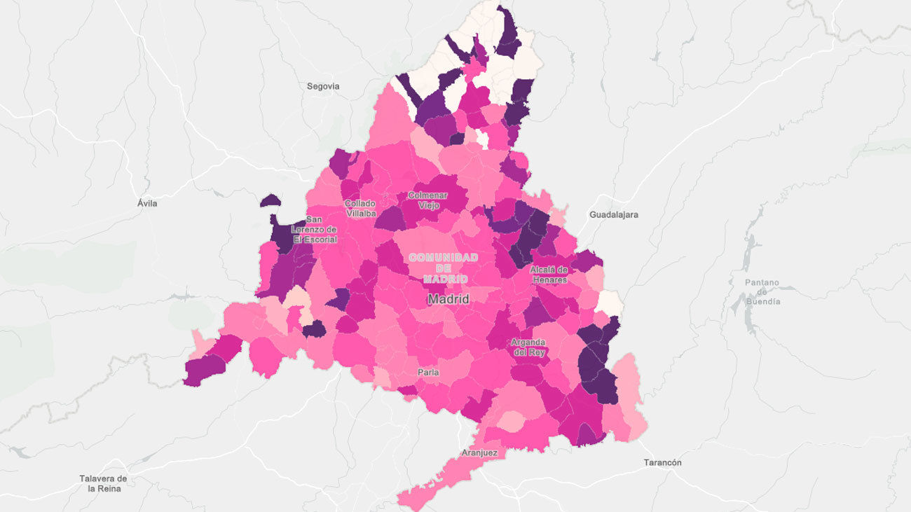 Así está la incidencia del Covid en Madrid por municipios y distritos