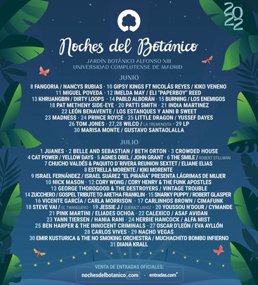 Cartel de Noches del Botánico 2022 / @nochesbotanico