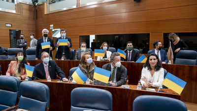 Vox y Podemos discrepan en la Asamblea de Madrid por la declaración institucional de condena a la invasión rusa de Ucrania