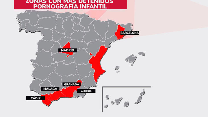 Este es el mapa del consumo de pornografía infantil / Telemadrid.es