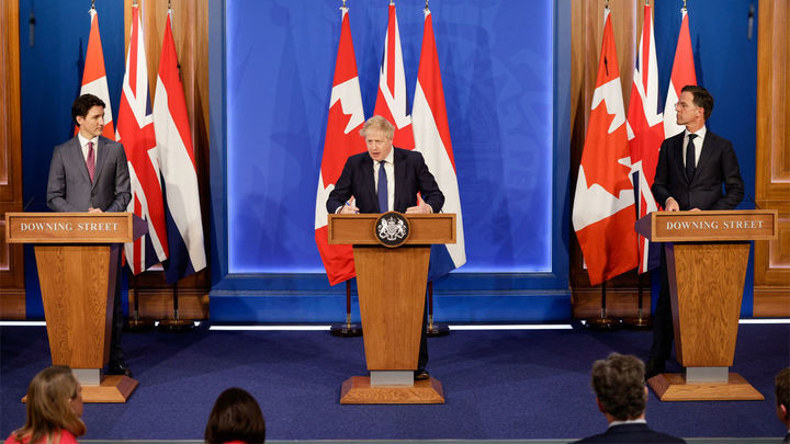 Justin Trudea, Boris Jhonson y Mark Rutte / EFE