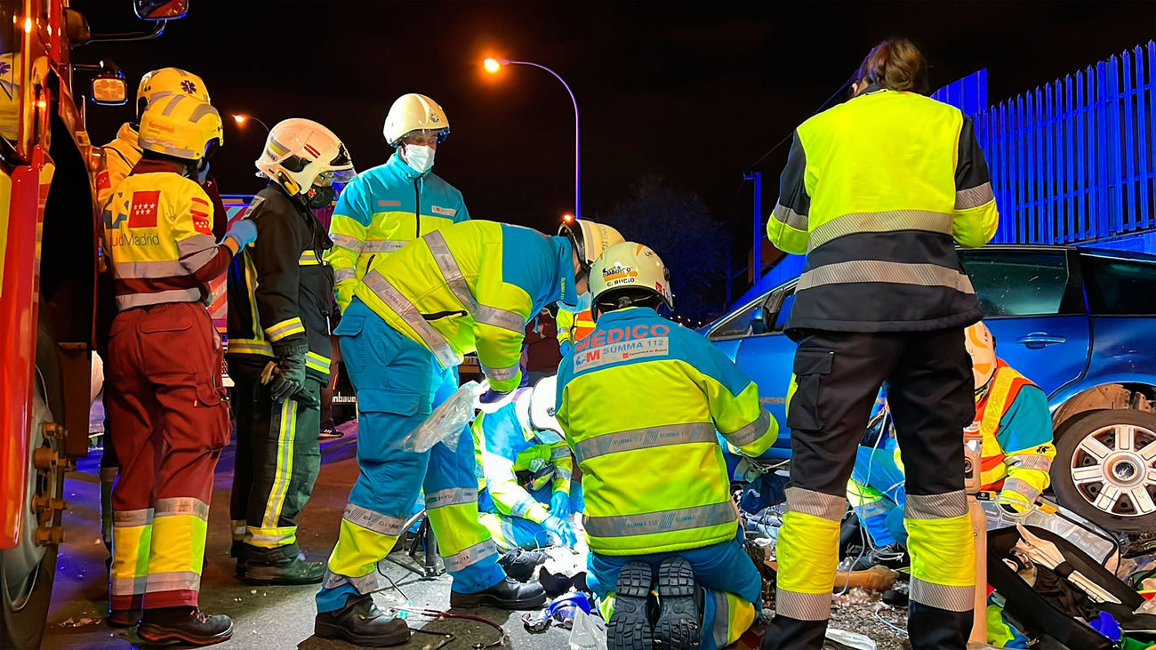 Muere un joven de 29 años tras chocar frontalmente con otro vehículo en Getafe