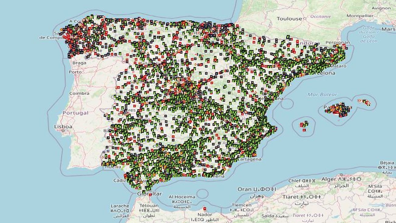 Mapa de las gasolineras más baratas de Madrid y toda España