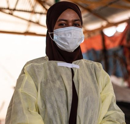 Zam Zam Gedi,  trabaja en un equipo móvil de vacunación contra la Covid / UNICEF SOMALIA