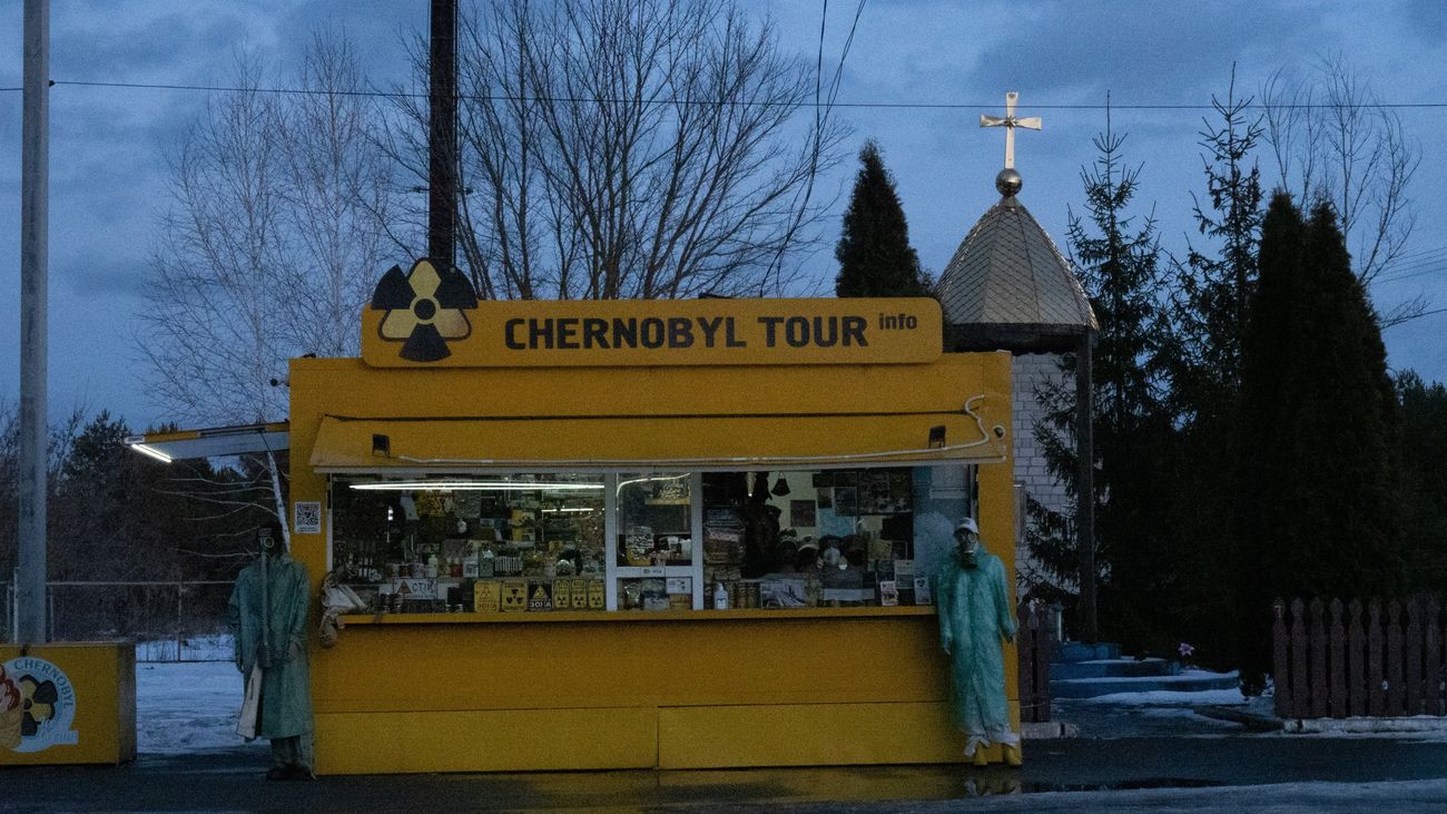 Tienda de recuerdos en la zona de exclusión de Chernóbil