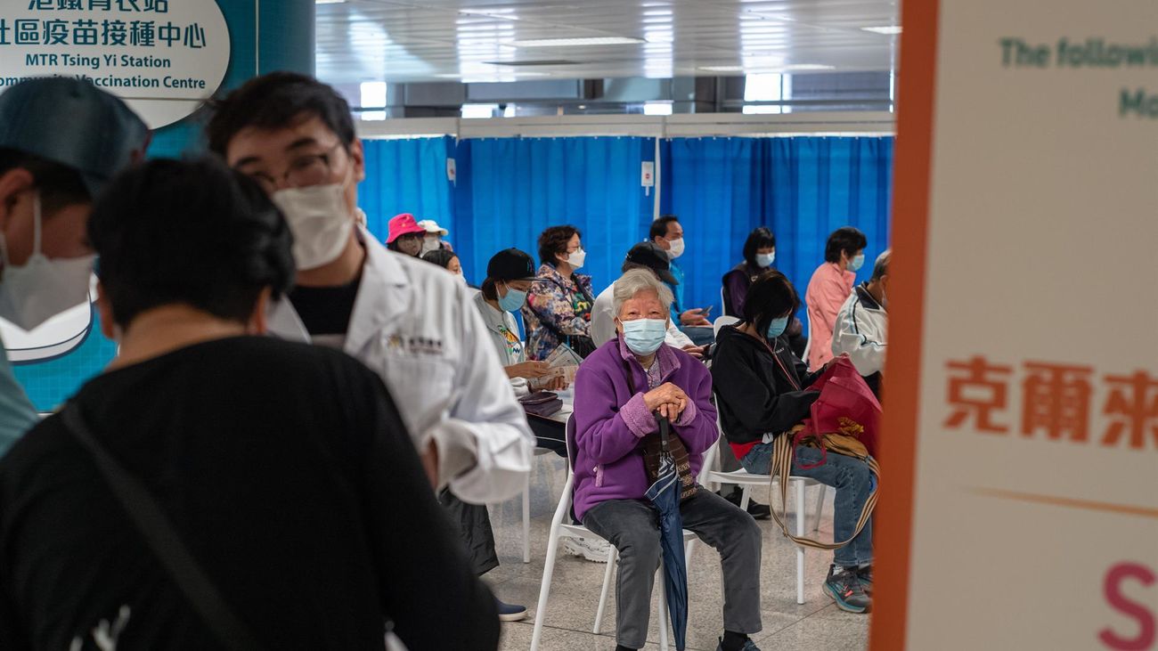 Centro de vacunación en China