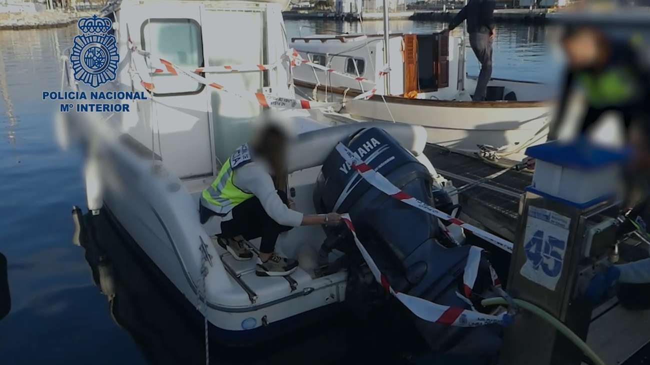 Embarcaciones de recreo utilizadas por la red desarticulada