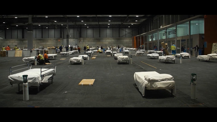 IFEMA, días antes de poner en marcha el hospital / Telemadrid