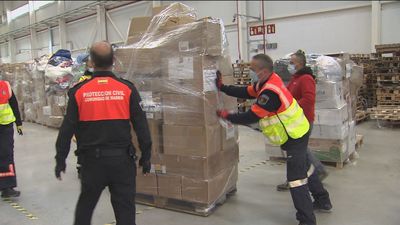 Así funciona el hospital Isabel Zendal como centro logístico para el material humanitario destinado a Ucrania