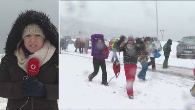 Borrasca Celia en Madrid: mucha nieve en la sierra y mucha lluvia en la capital
