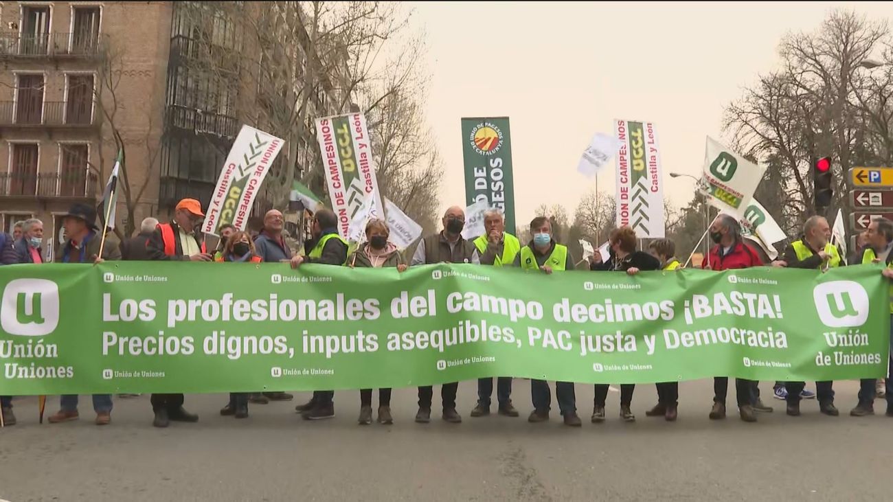 Protesta agraria en Madrid este martes previa a la movilización general del domingo