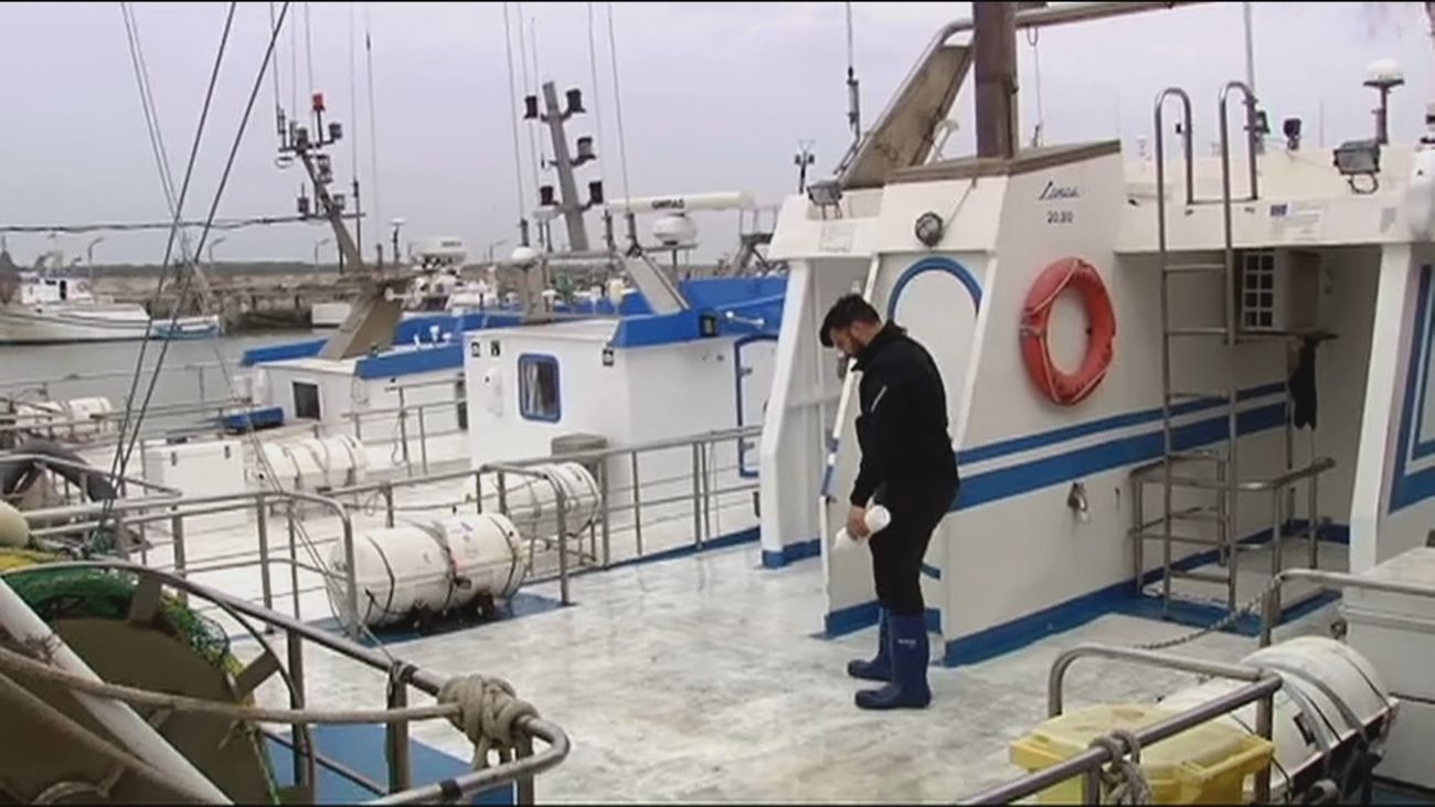 La flota, amarrada, la lonja vacía y el sector pesquero parado por la huelga de transporte y el precio del combustible