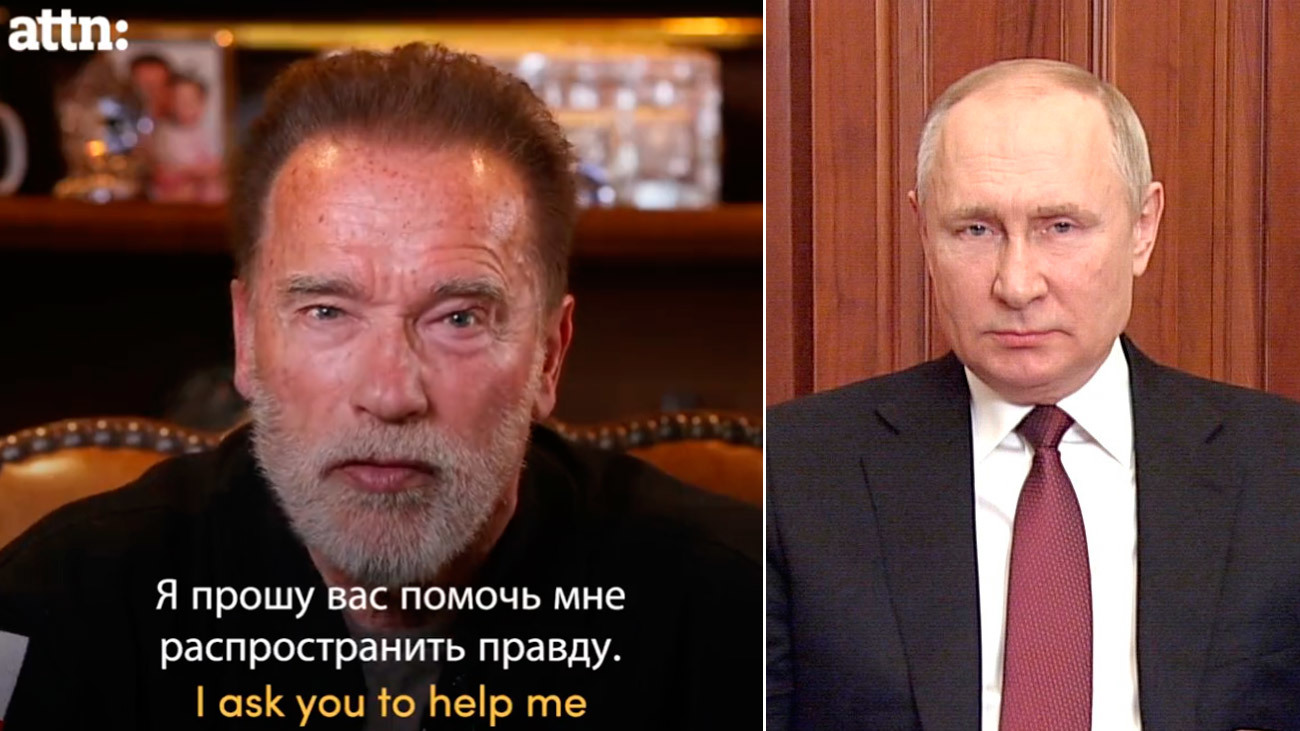 El videomensaje de Arnold Schwarzenegger a Putin que recorre las redes sociales