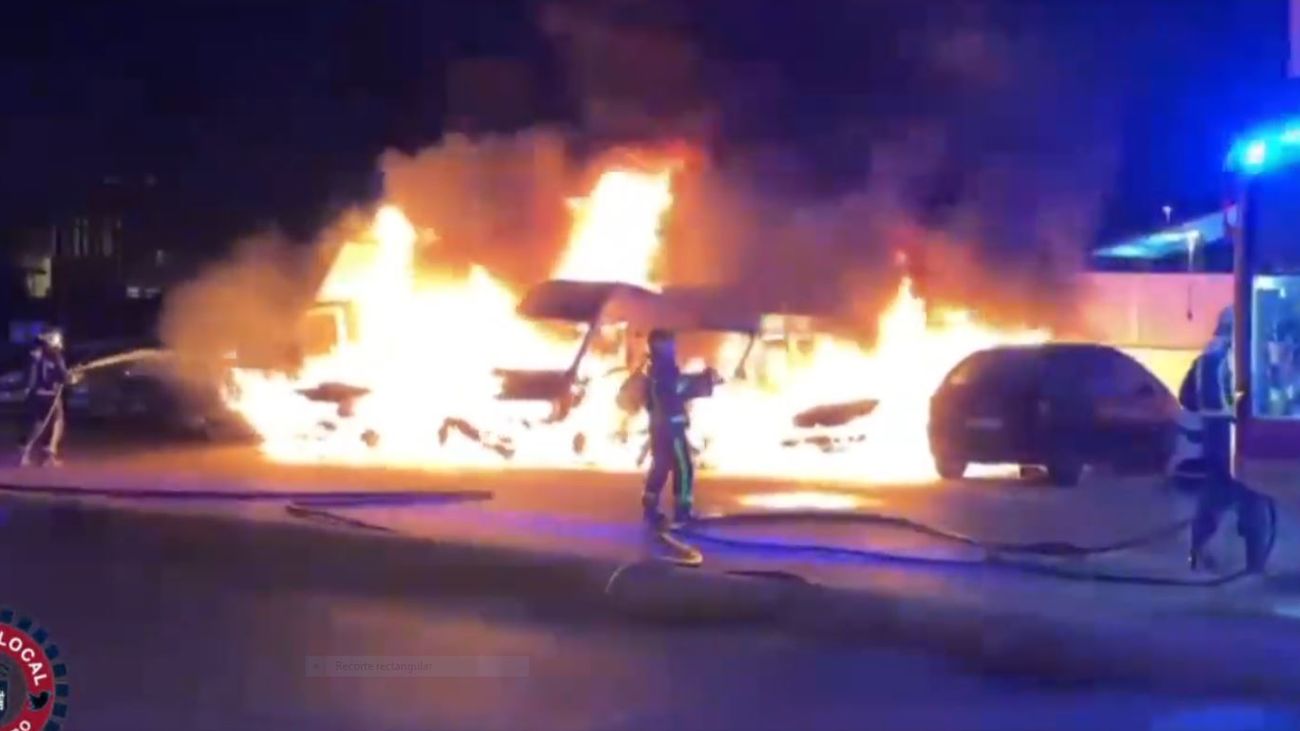 Incendio de coches en Valdemoro