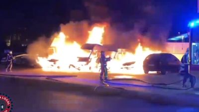 Un hombre quema seis coches en Valdemoro