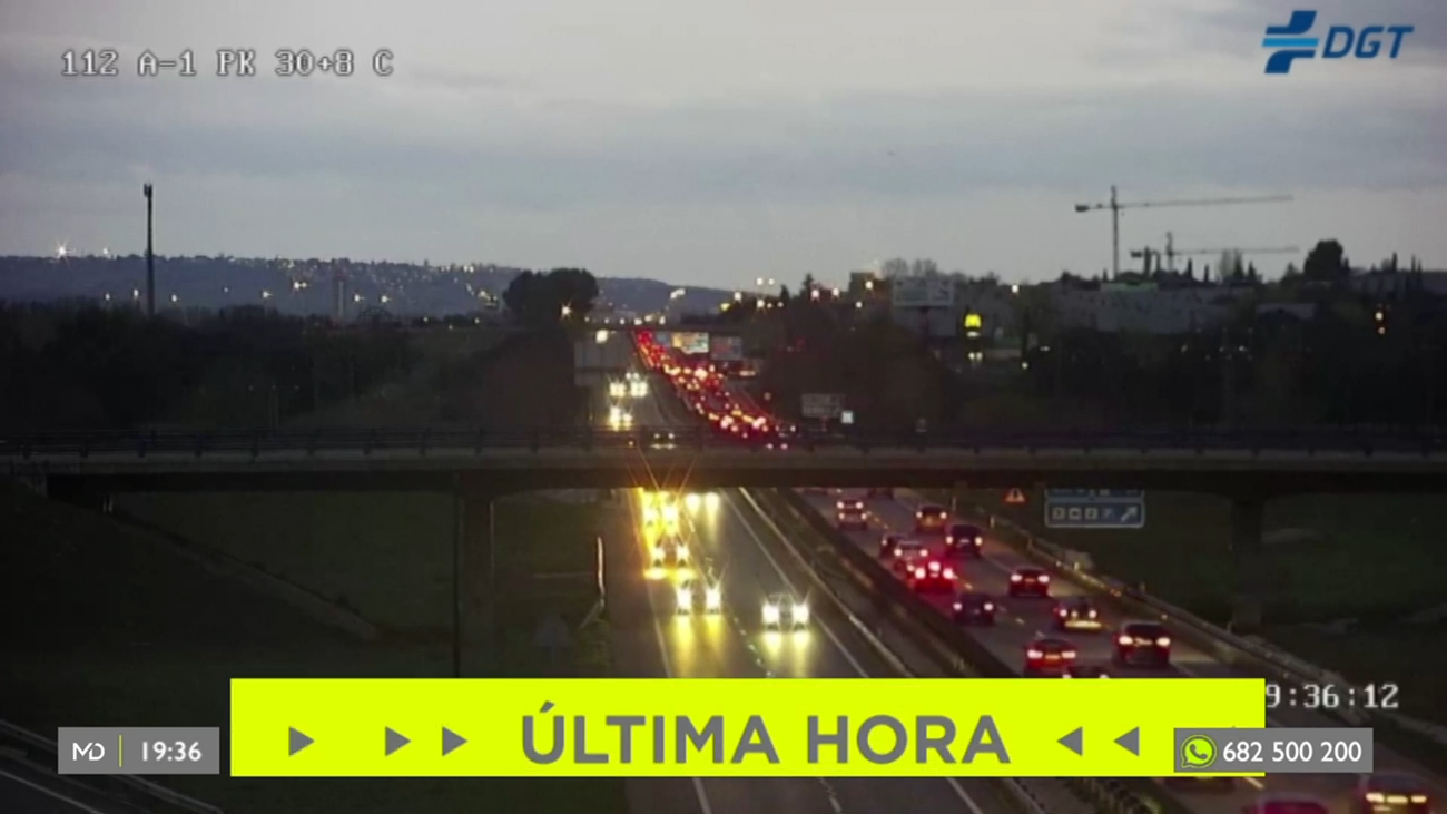 Un accidente en la A-1 a la altura de San Agustín de Guadalix obliga a cortar un carril