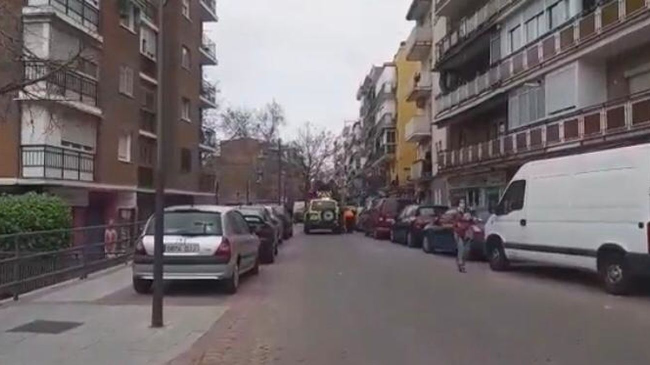 Incendio en la calle Fuenlabrada de Alcorcón