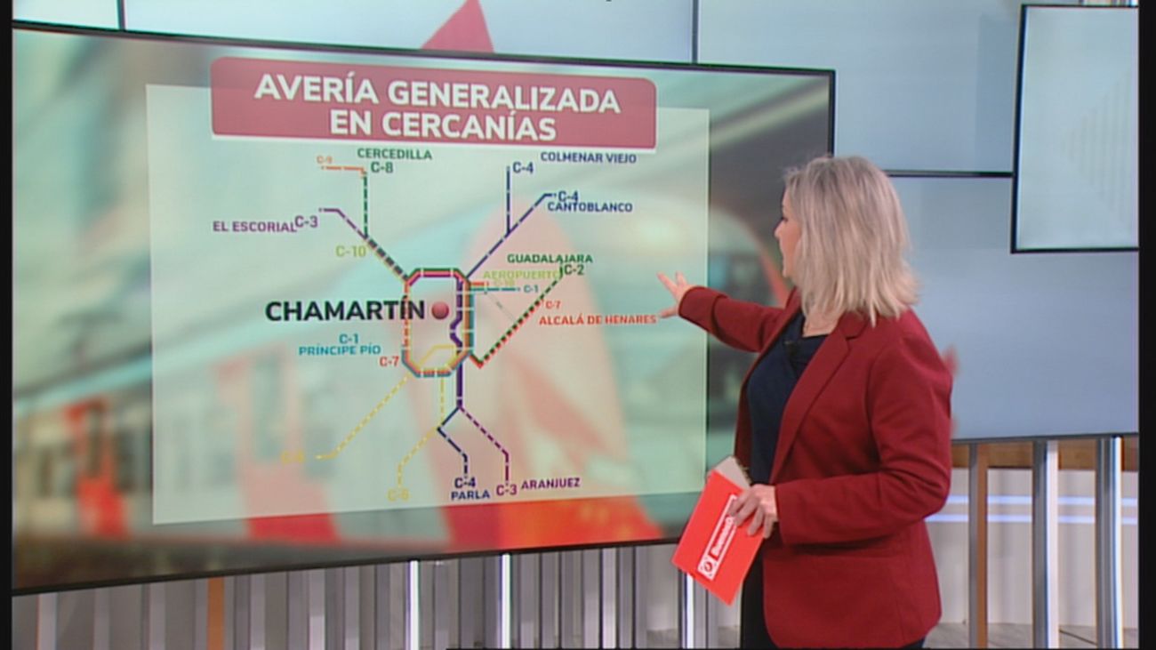 Caos en Cercanías Madrid por una avería general que afecta a casi todas las líneas
