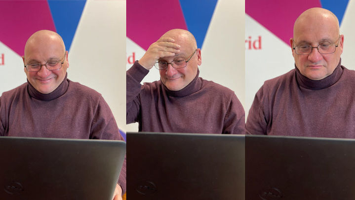 Juan Luis Álvarez durante un momento de Encuentro Digital / Telemadrid