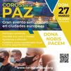 Coros de toda España y Portugal se citan este domingo a las 12 del mediodía para cantar por la paz