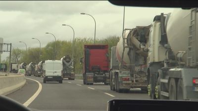 Atascazos en Madrid por la nueva marcha lenta de los transportistas