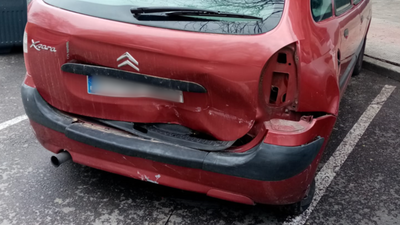 Buscan al conductor que embistió a otro vehículo y se dio a la fuga en la A-2