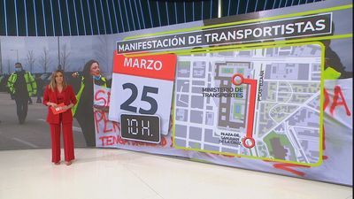 El mapa de la gran manifestación de los transportistas este viernes en Madrid