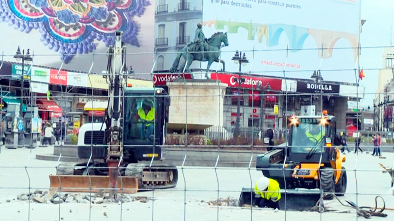 Muchos madrileños, preocupados por las obras en la Puerta del Sol