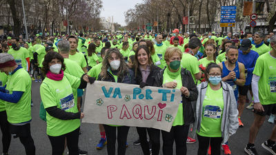 La 'marea verde' contra el cáncer llena las calles de Madrid