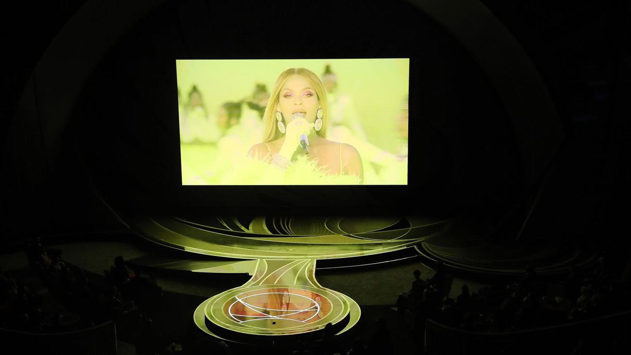 Beyonce en la ceremonia de los Premios Oscar en el Dolby Theatre de Hollywood