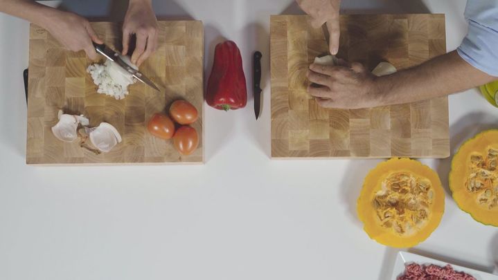 Receta de calabaza al horno rellena de carne