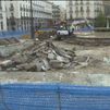 La Puerta del Sol ya está en plena vorágine de las obras para eliminar tráfico y obstáculos