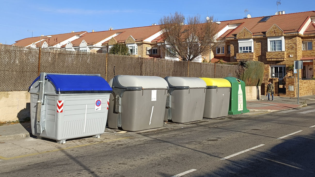 Contenedores de residuos urbanos en Leganés