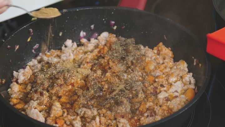 Receta de pastel de carne con boniatos