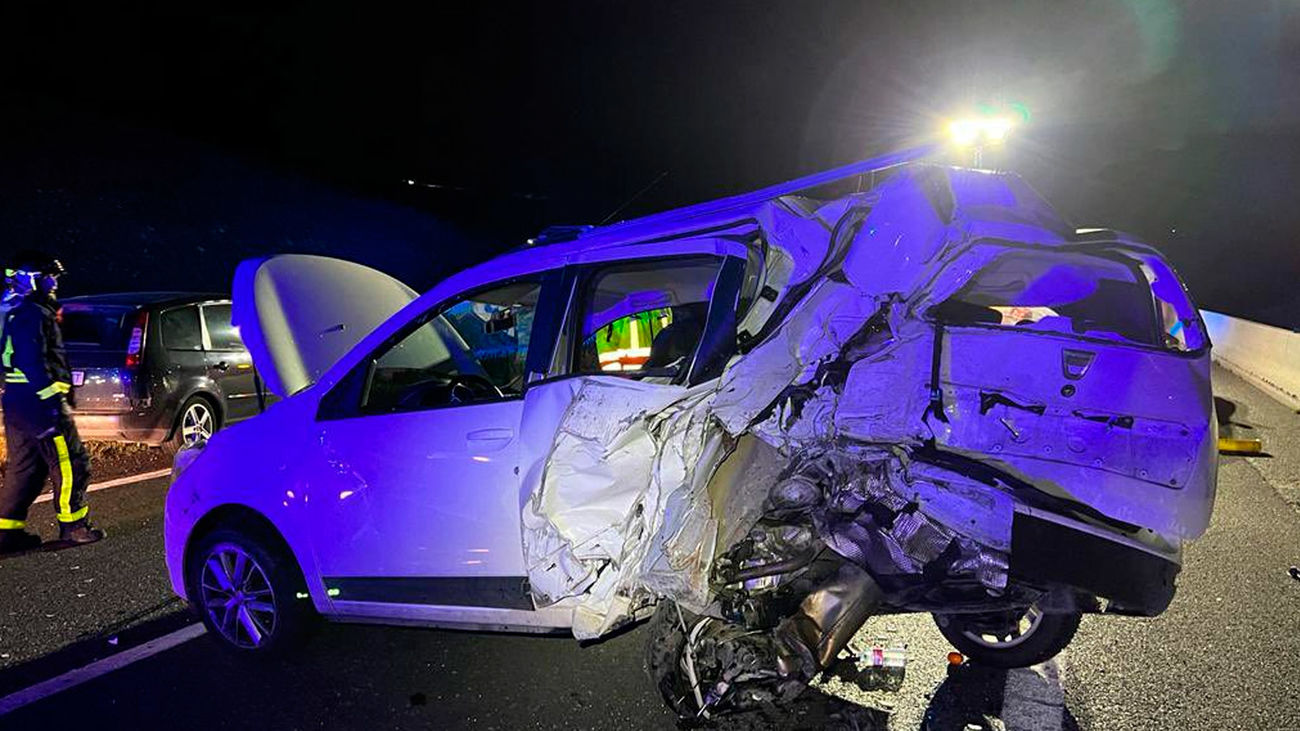 Aparatosa colisión de madrugada en la A-1 a la altura de El Molar