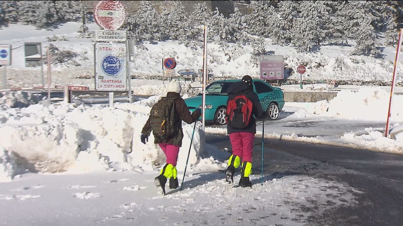 Intensa nevada en la Sierra en abril