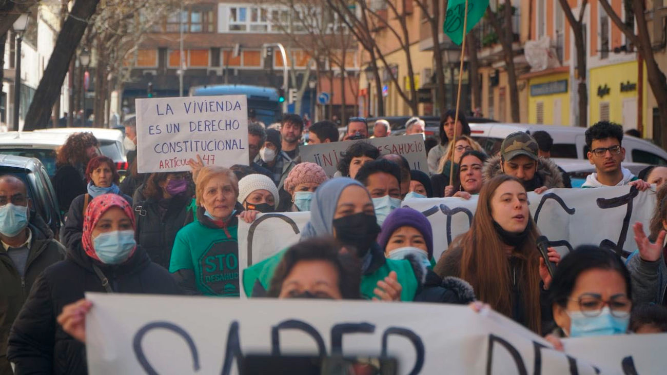 18 familias de Arganzuela piden la paralización de un desahucio