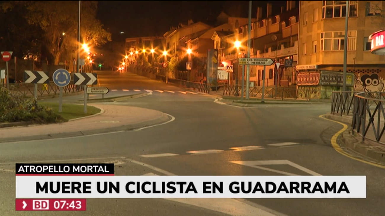 Muere un ciclista tras ser atropellado en Guadarrama
